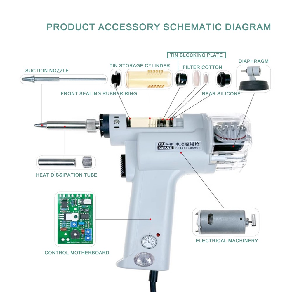 S-993A Single-pump Electric De - Desoldering Gun Vacuum Electric recension och pris