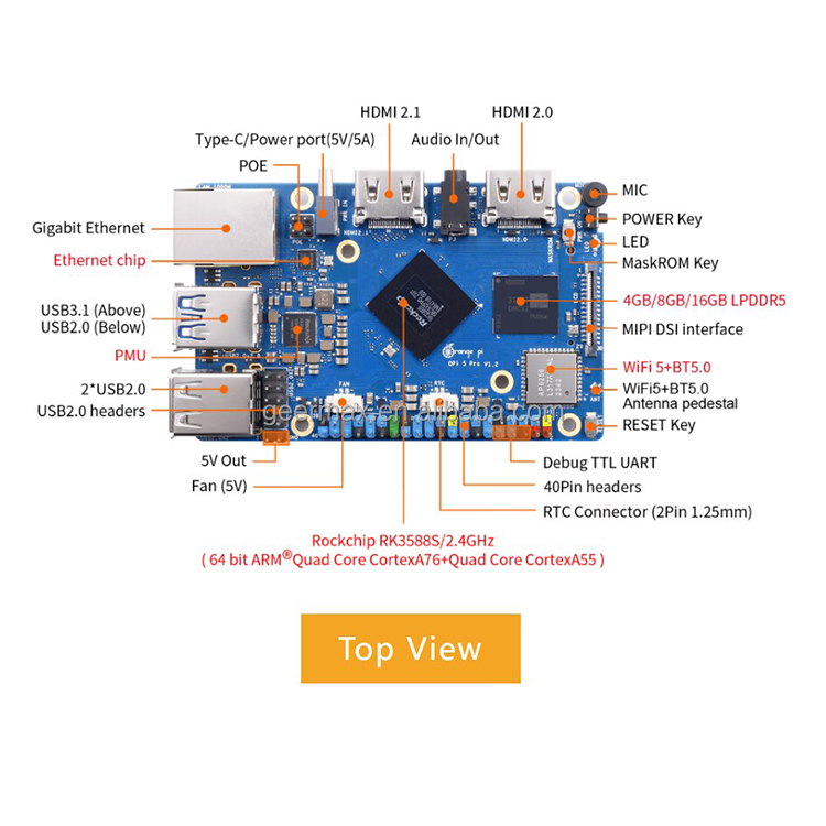 Orange Pi 5 Pro 4GB 8GB 16GB R - Orange Pi 5 Plus 16Gb recension och pris