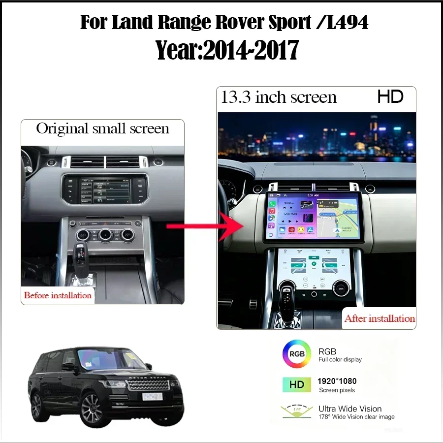 13.3inch Android14 Carplay Mul - Khadas Vim4 8Gb recension och pris