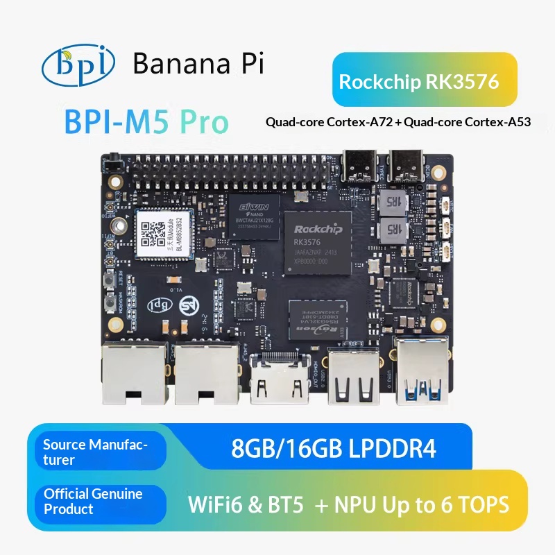 Banana Pi BPI-M5 Pro Rockchip  - Banana Pi Bpi-M5 recension och pris